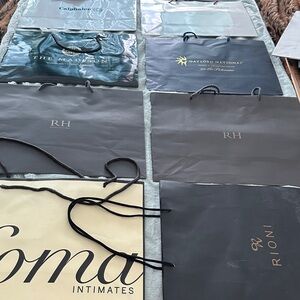 8 Assorted Empty Designer Shopping Bags